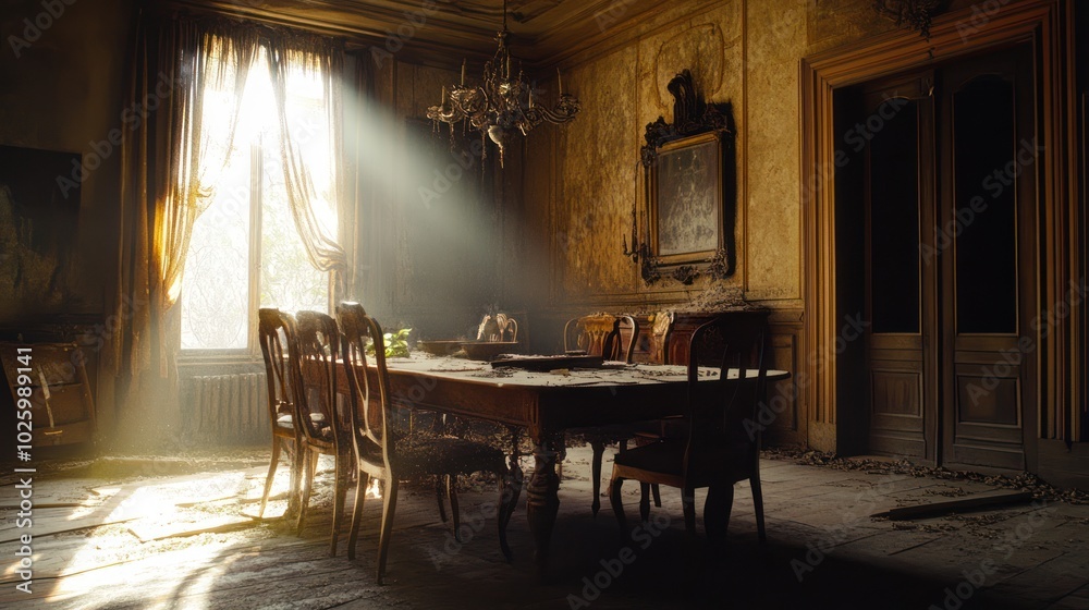 Sunbeam in Abandoned Mansion Sunbeam in Abandoned Mansion
