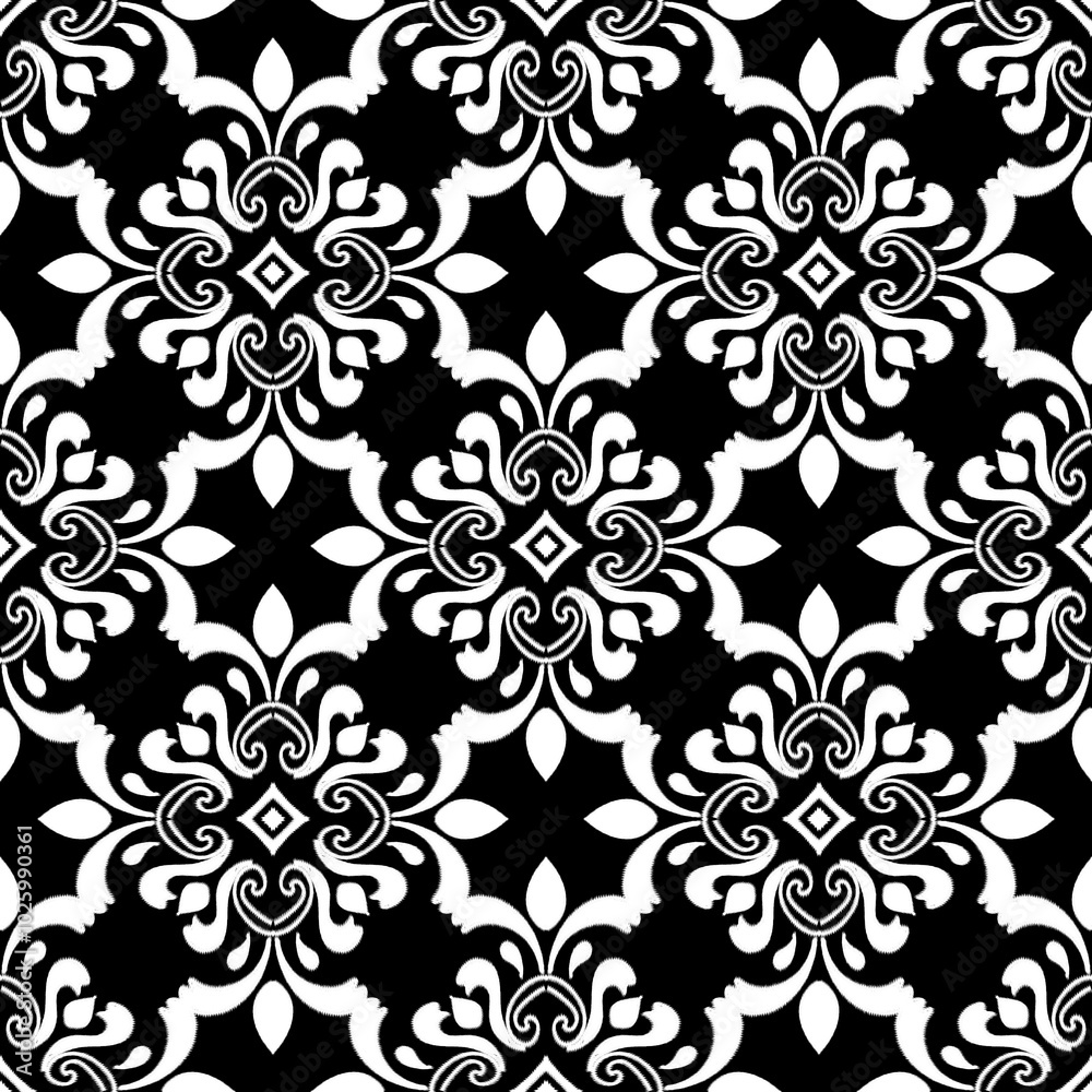 Flower Pattern Ethnic Geometric native tribal boho motif aztec textile fabric carpet mandalas African Flower Pattern Ethnic Geometric native tribal boho motif aztec textile fabric carpet mandalas African