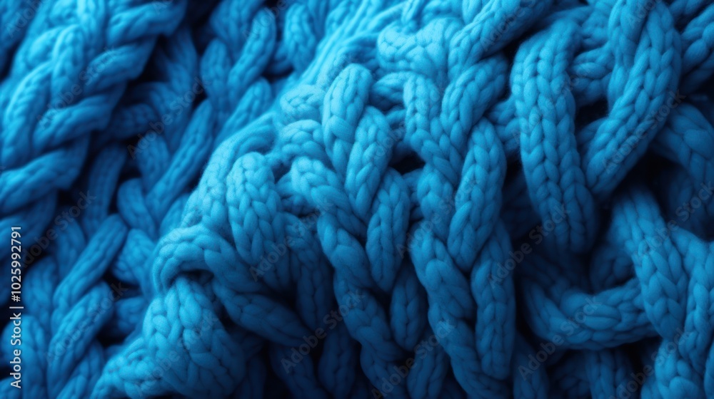 Blue Knitted Texture Blue Knitted Texture
