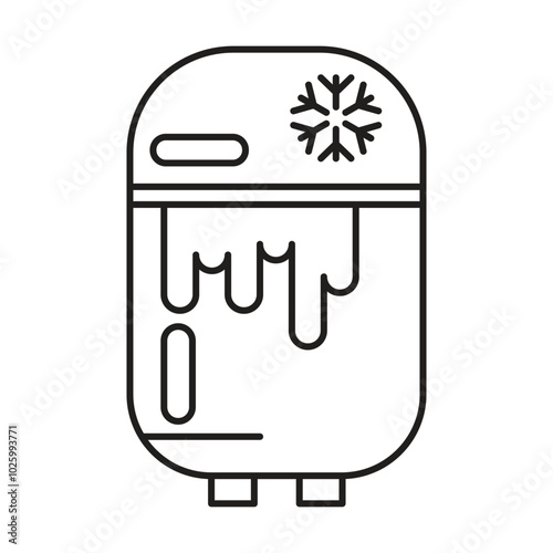 Broken fridge icon vector on white background