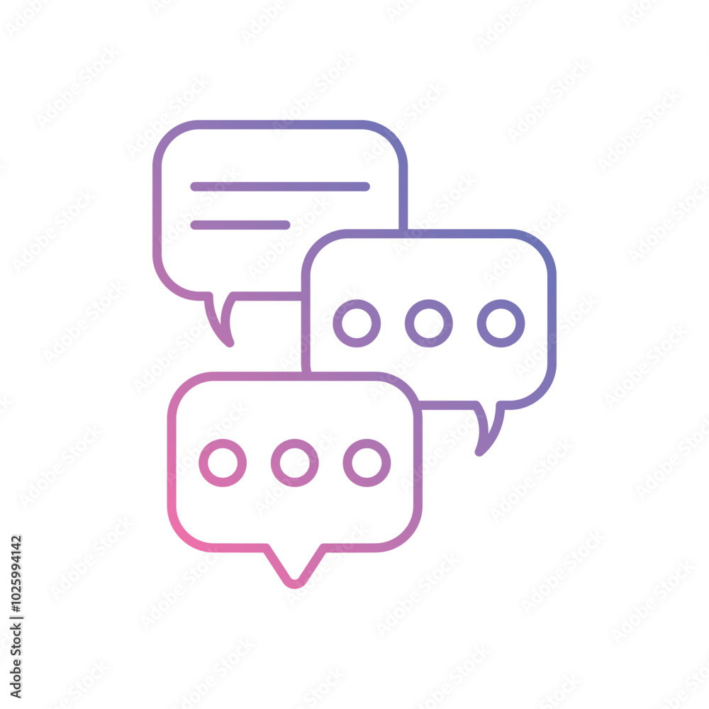 Talking vector icons stock illustration Talking vector icons stock illustration