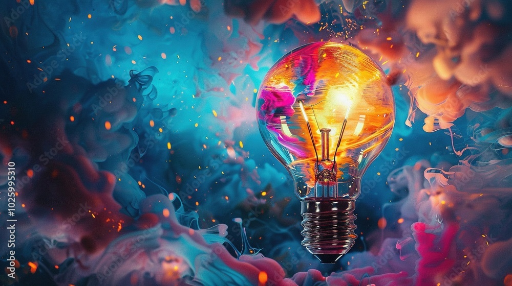 Fototapeta premium Lightbulb of Creativity - Abstract Innovation
