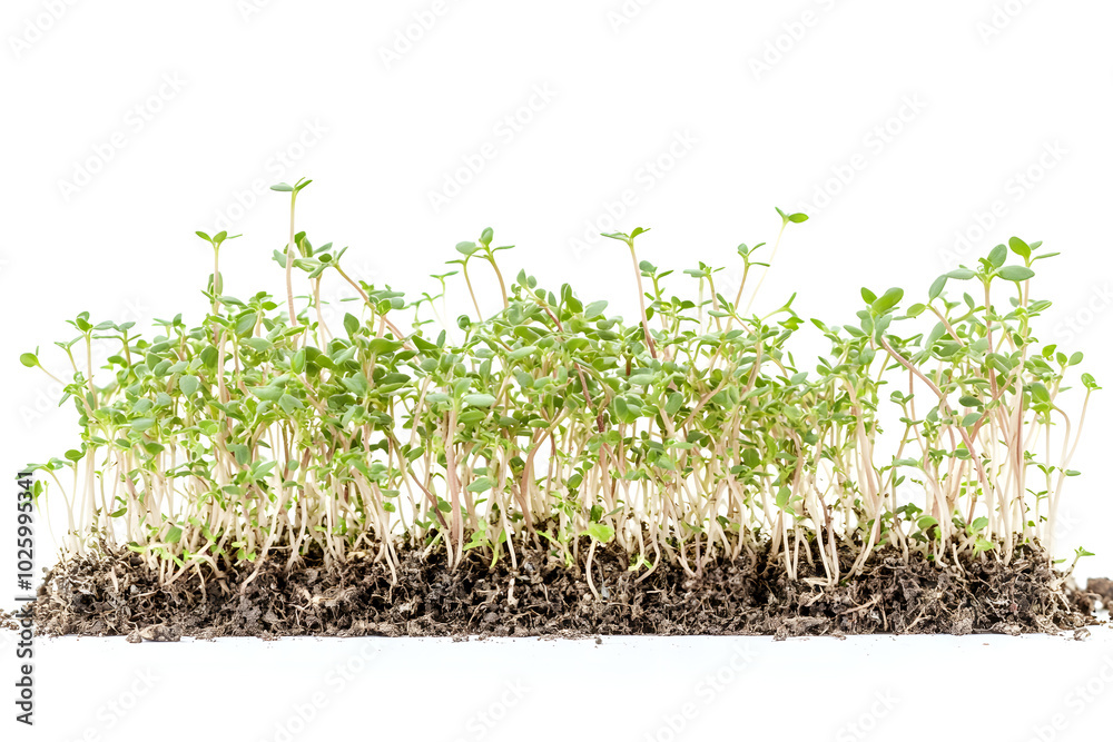 a group of small green plants growing in a bed of soil. The plants appear to be young and healthy, with small leaves and thin stems. a group of small green plants growing in a bed of soil. The plants appear to be young and healthy, with small leaves and thin stems.