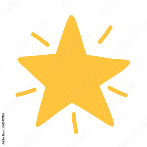 Christmas star hand drawn illustration