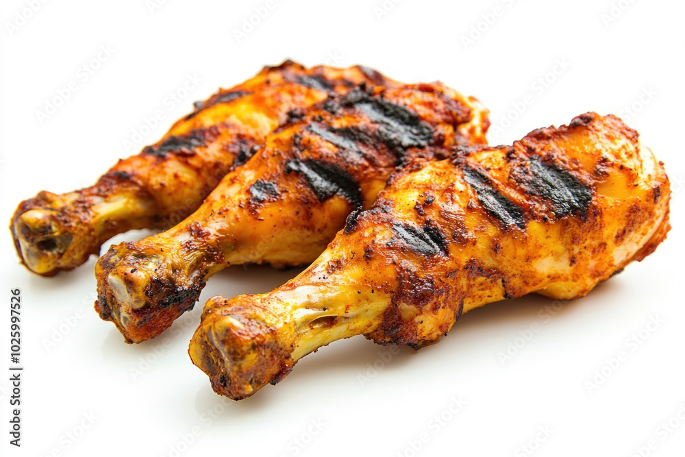 Chicken wings on a white background, served with a side of dipping sauce. Crispy and golden brown, ready to be enjoyed as a tasty snack or meal. Chicken wings on a white background, served with a side of dipping sauce. Crispy and golden brown, ready to be enjoyed as a tasty snack or meal.