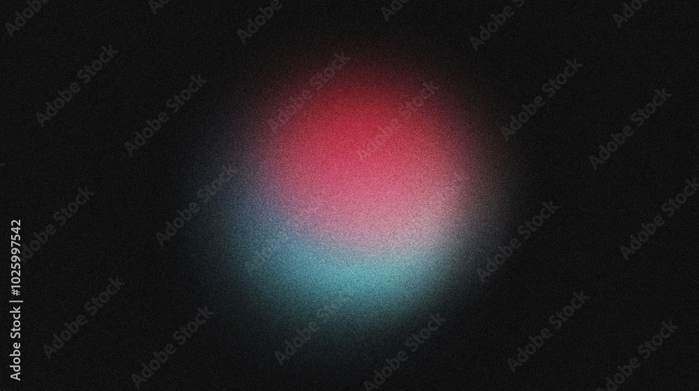 A gradient circle in the center of the image, blending from aquamarine to crimson, noise texture effect A gradient circle in the center of the image, blending from aquamarine to crimson, noise texture effect