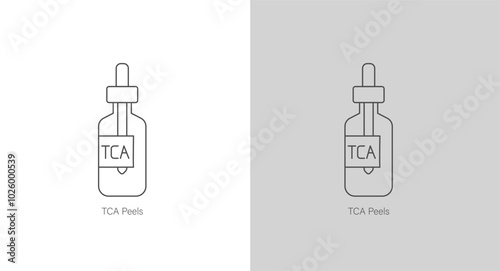 TCA Peels Vector Icon for Professional Chemical Skin Exfoliation