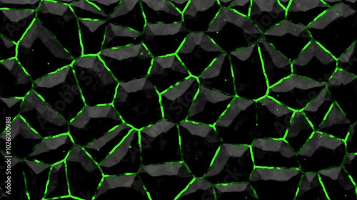green glowing background with sparks and stones. background animation