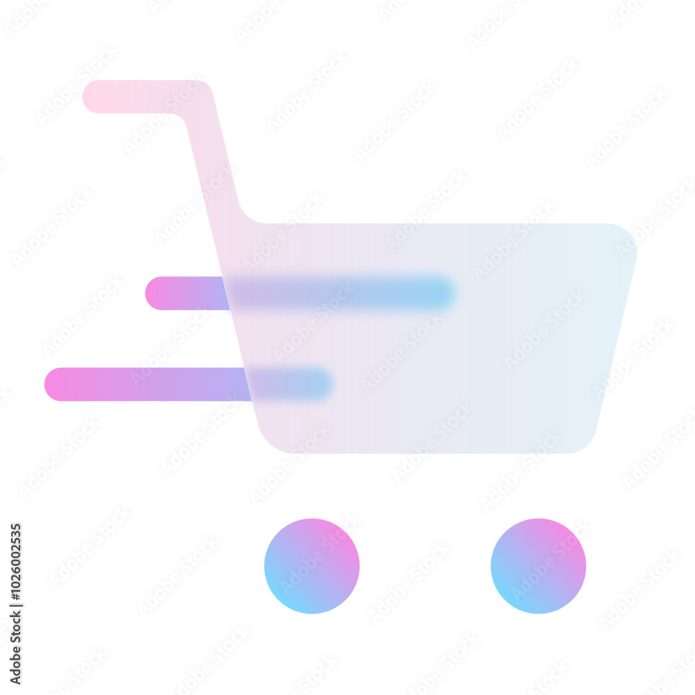 Shipping Cart Bag Basket Trolley Shopping E-commerce Asset Element Glassmorphism Icons and Symbol Png Svg Illustrator	