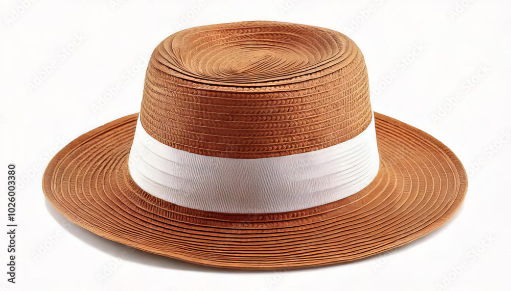 Straw hat on white background Straw hat on white background