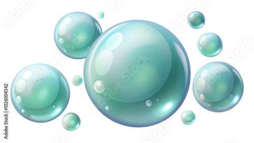 group of bubble on white background