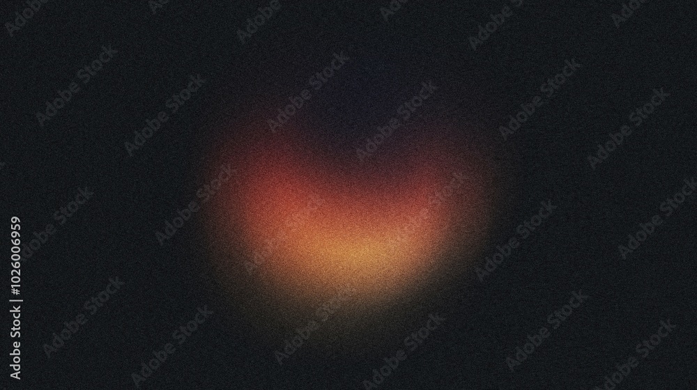 A gradient circle in the center of the image, blending from burnt orange to sapphire, noise texture effect A gradient circle in the center of the image, blending from burnt orange to sapphire, noise texture effect