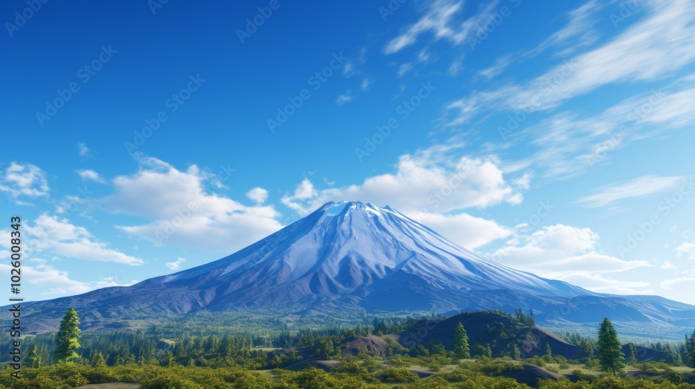 Mountain peaks in winter. Snow covered mountains landscape. Neural network ai generated art Mountain peaks in winter. Snow covered mountains landscape. Neural network ai generated art