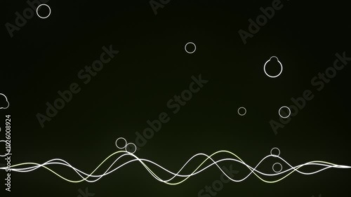 green marine  background with waves. background animation
