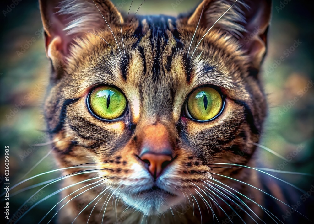 Stunning High Dynamic Range Cat Eyes Wide Open in Natural Light