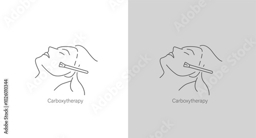 Carboxytherapy Vector Icon for CO2 Injection Skin and Cellulite Treatment
