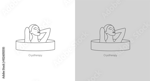 Cryotherapy Vector Icon for Cold-Based Skin and Body Treatments