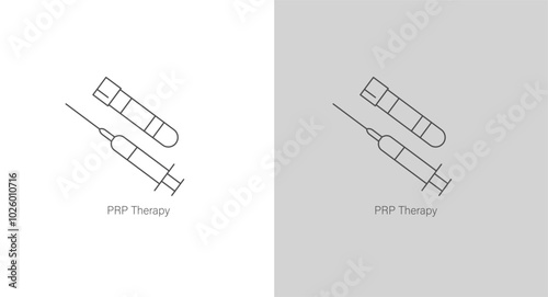 PRP Therapy Vector Icon for Platelet-Rich Plasma Skin Rejuvenation