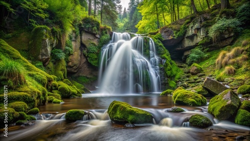Stunning Long Exposure of Leyenbach Waterfall in Germany - Nature's Beauty Captured