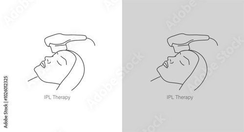 IPL Therapy Vector Icon for Intense Pulsed Light Skin Treatment
