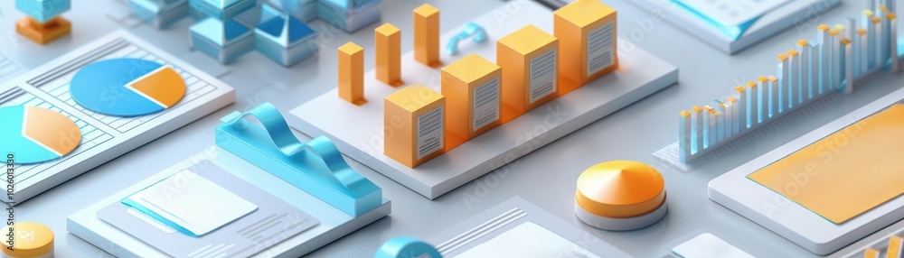 Craft realistic 3D illustrations of risk registers and dashboards, providing visual representations of identified risks and their status Craft realistic 3D illustrations of risk registers and dashboards, providing visual representations of identified risks and their status