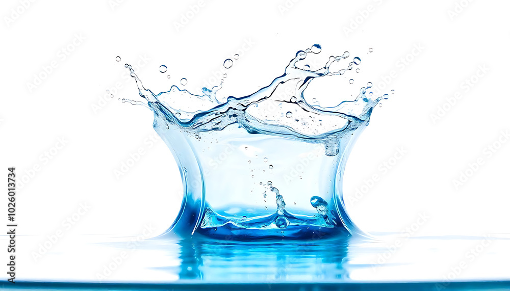 Clear blue water with bubbles and ripples against a white background 03. Clear blue water with bubbles and ripples against a white background 03.