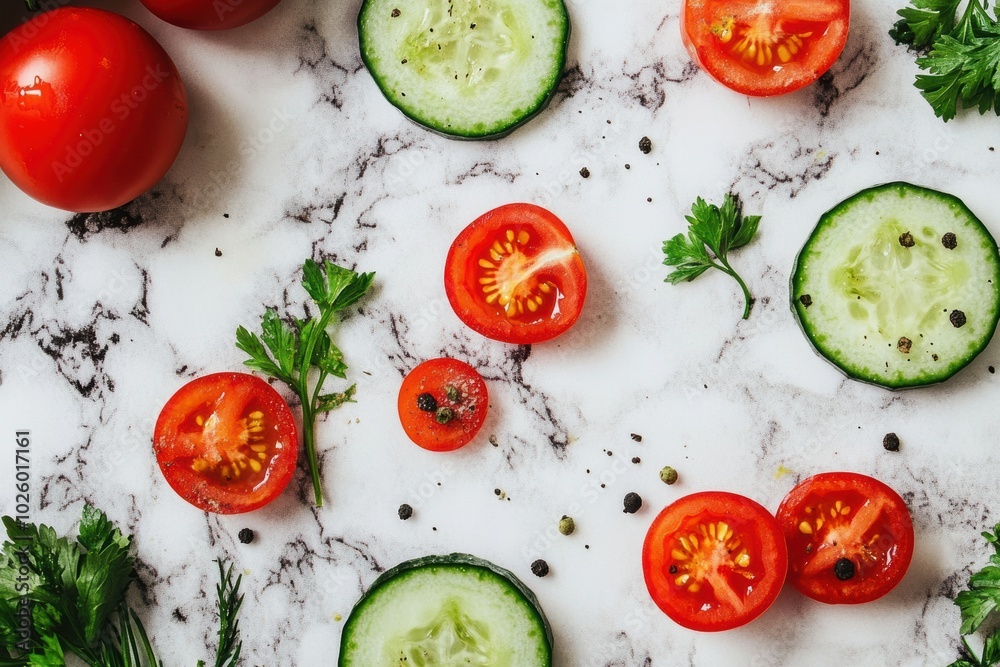 Fresh Vegan Ingredients Arranged on Minimalist Background Fresh Vegan Ingredients Arranged on Minimalist Background