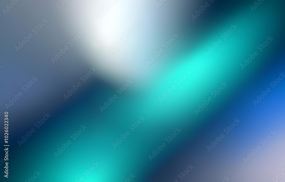 Obraz premium An abstract design with blurred lines and a gradient of blue, teal, and white.