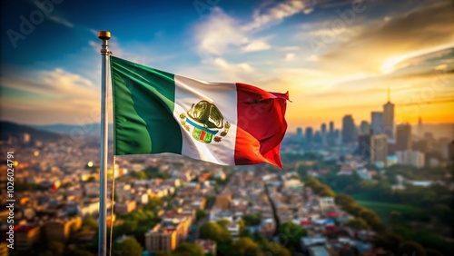 Symbolism of the Eagle in the Mexican Flag - Tilt-Shift Photography photo