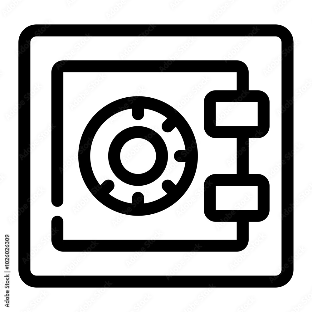 safe deposit line icon safe deposit line icon