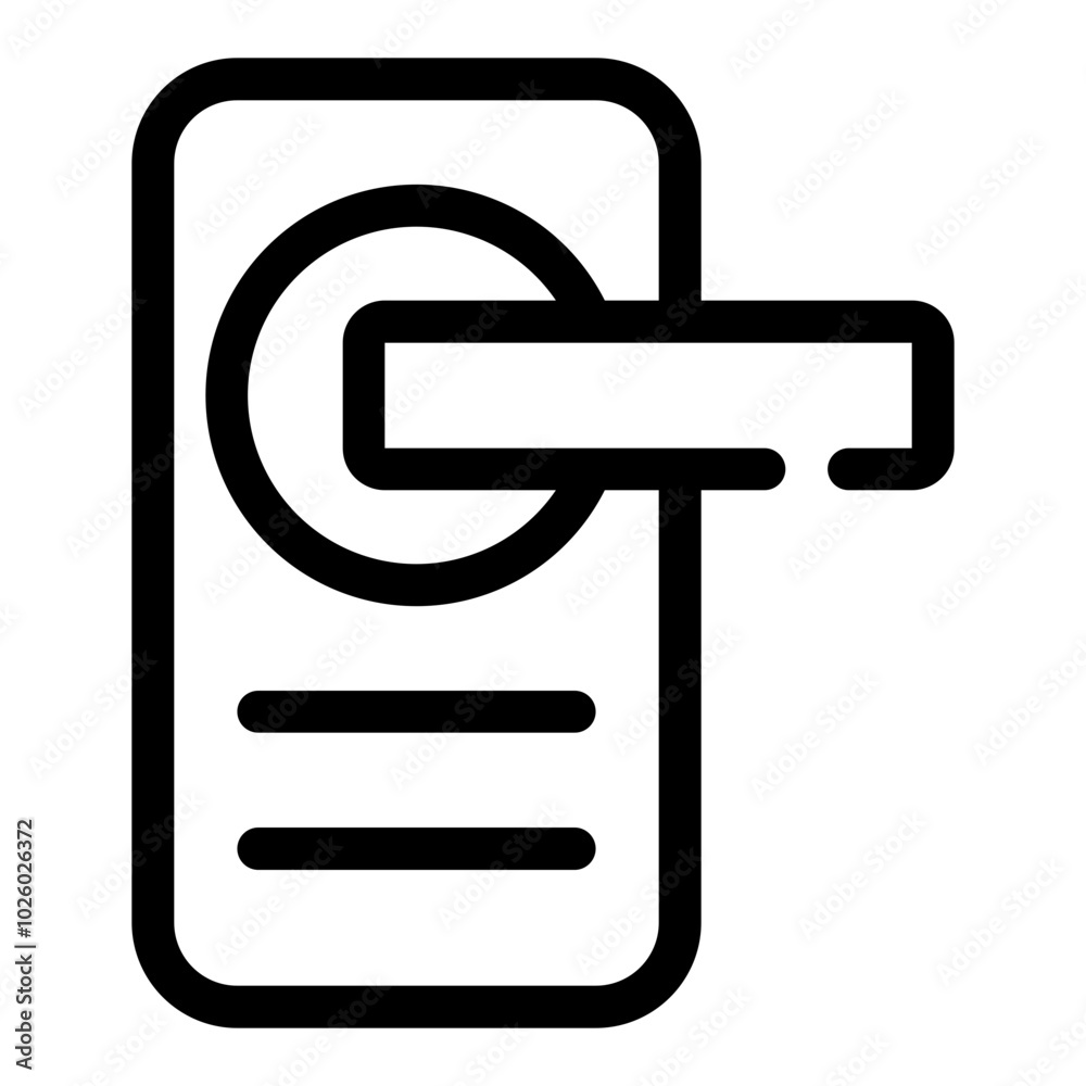 door handle line icon door handle line icon