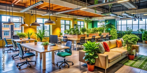 Trendy Coworking Space Concept for Freelancers - Stylish and Modern Design Ideas