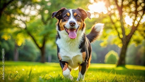 Unique Tri-Color Dog Names in Vibrant Drone Photography photo