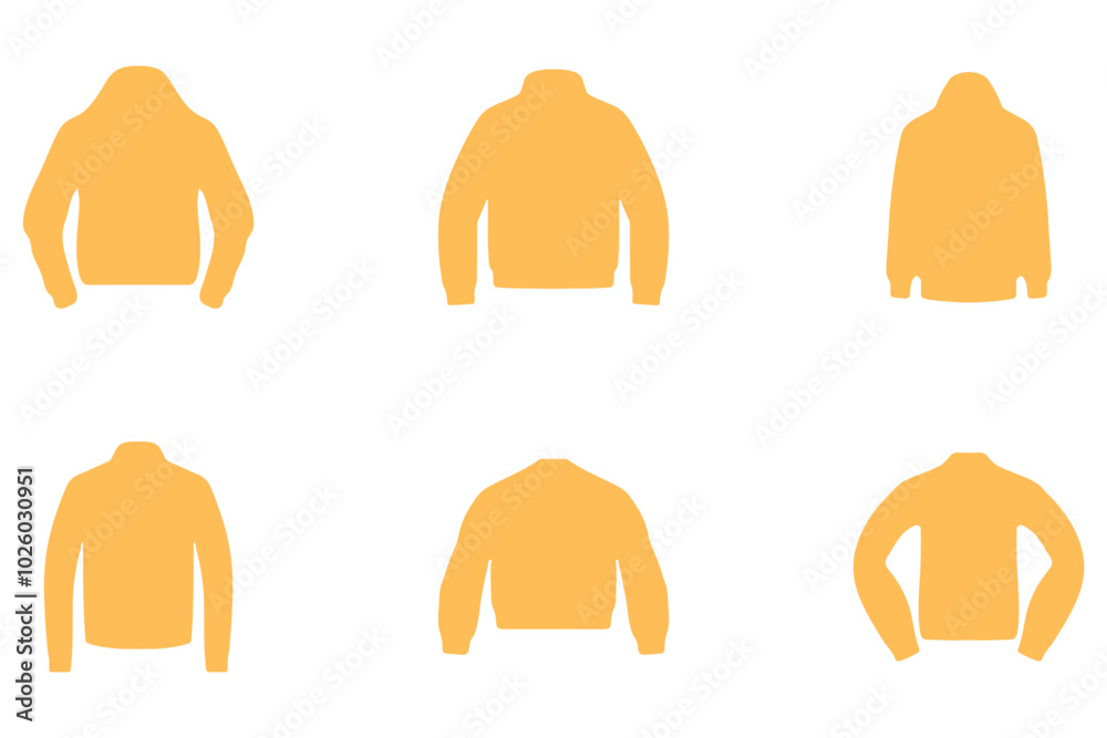 Simple jacket illustration design set Simple jacket illustration design set