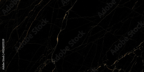 Black Marble Texture, Golden Veins, High Gloss Marble For Abstract Interior Home Decoration And Ceramic Wall Tiles And Floor Tiles Surface.