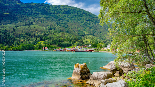 Die Bucht von Solvorn am Sognefjord in Norwegen  photo