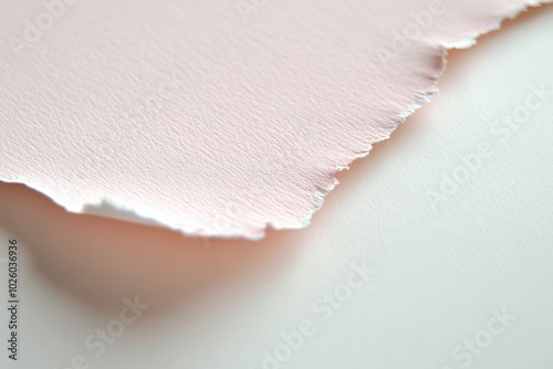 Soft pink deckled paper photo