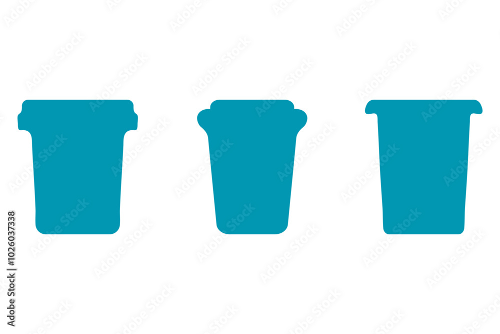 Simple glass illustration design set Simple glass illustration design set
