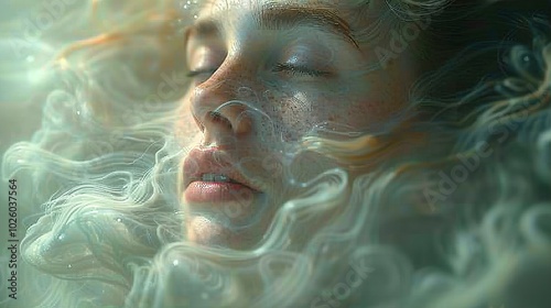 Dreamy Underwater Portrait of a Woman