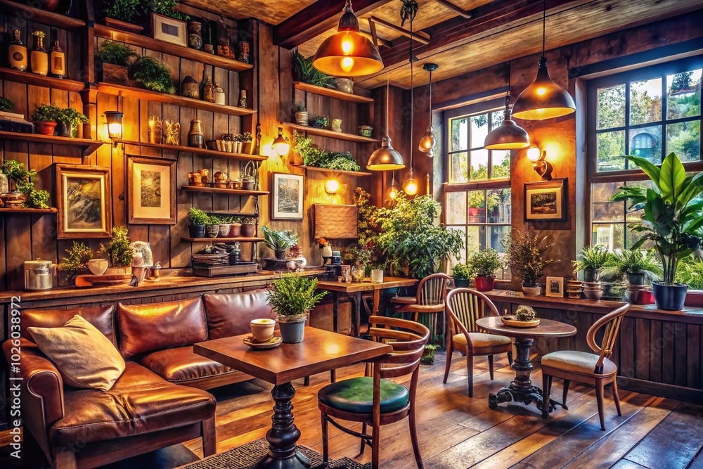 Fototapeta premium Vintage Coffee Shop Design Ideas for Cozy Ambiance and Rustic Charm