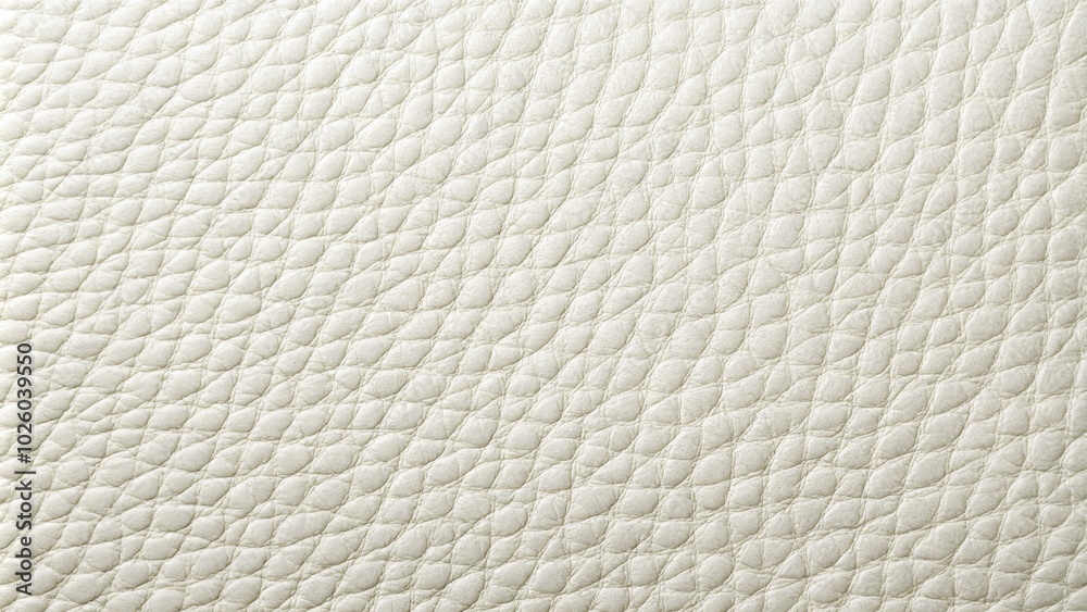 Elegant white leather texture sample with subtle light tones, perfect for furniture and fashion design. This refined background adds a contemporary touch to your inspirations. Elegant white leather texture sample with subtle light tones, perfect for furniture and fashion design. This refined background adds a contemporary touch to your inspirations.