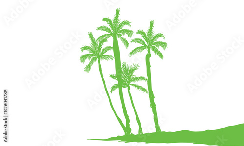 hawaiian palm trees silhouette tropical beach resort vacation
