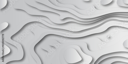 3d render, abstract white paper background, layers, flat structures. abstract Background with lines Modern white carve wave line abstract luxury 3d papercut background. Abstract background. Papercut b