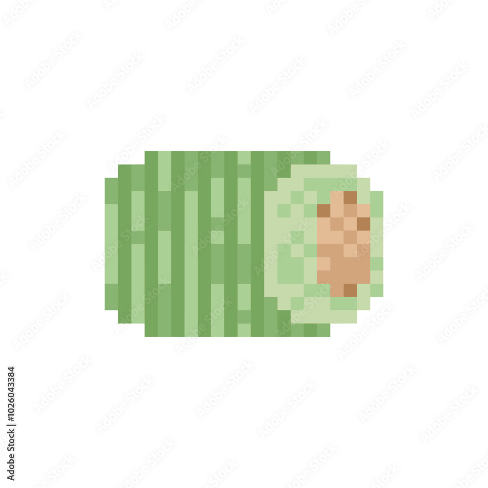 Fototapeta premium lemper lezat makanan Indonesia pixel art