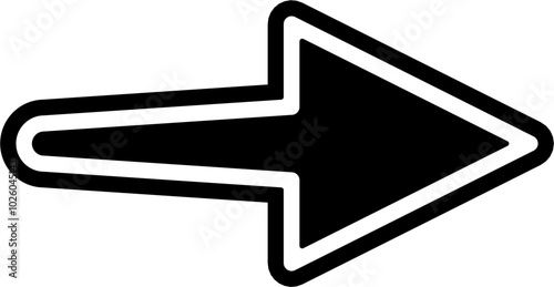 Arrow Icon Solid Line Style