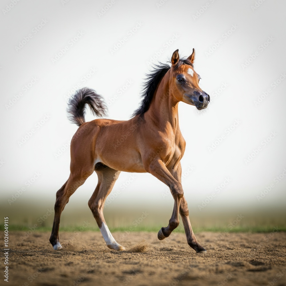cute arabian horse isolated on background
cute arabian horse isolated on background