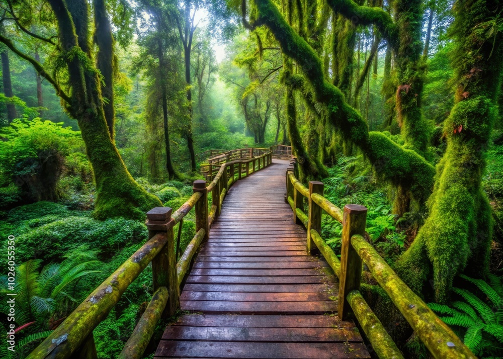 Explore the serene Ang Ka Luang Nature Trail on Doi Inthanon Peak, walking through lush, mossy forests that invite tranquility and connection with nature. Explore the serene Ang Ka Luang Nature Trail on Doi Inthanon Peak, walking through lush, mossy forests that invite tranquility and connection with nature.