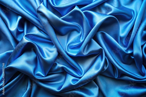 Exquisite blue silky fabric texture ideal for backgrounds, fashion, and design projects. Elevate your creative work with this elegant and refined visual appeal.