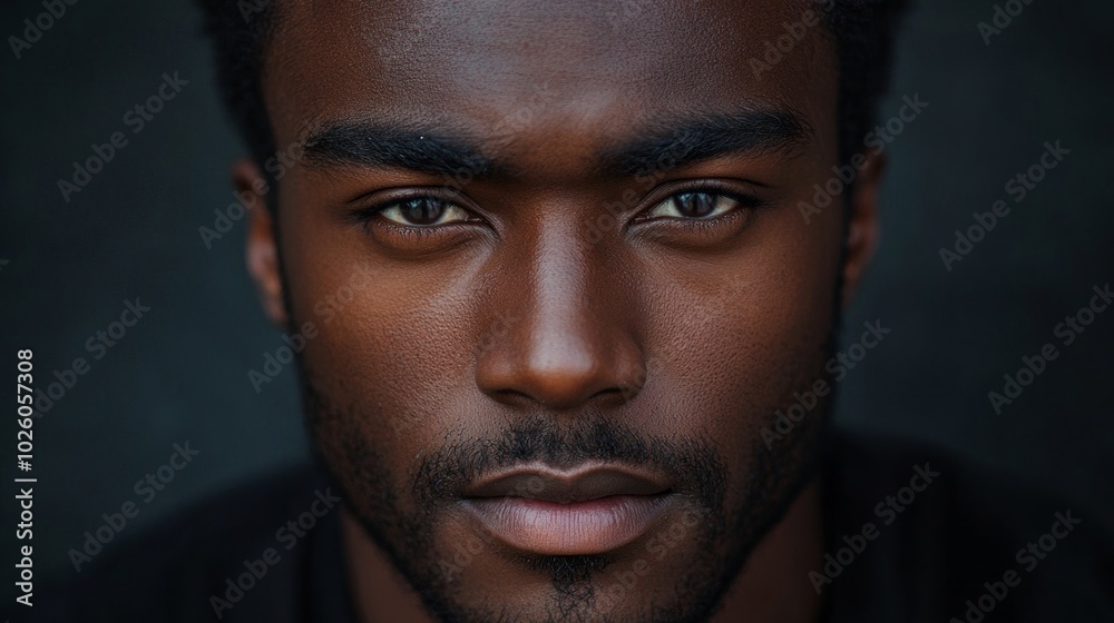 A man with a beard and dark hair is looking at the camera A man with a beard and dark hair is looking at the camera