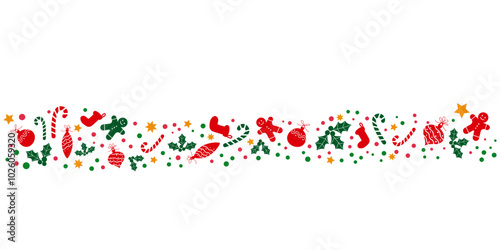Christmas ornament decoration illustration. Merry Christmas decorative background. Vector illustration.